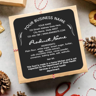 Baguette du étiquette alimentaire Black Cottage La