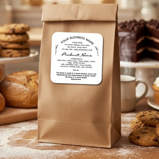 Baguette du étiquette alimentaire Cottage Law