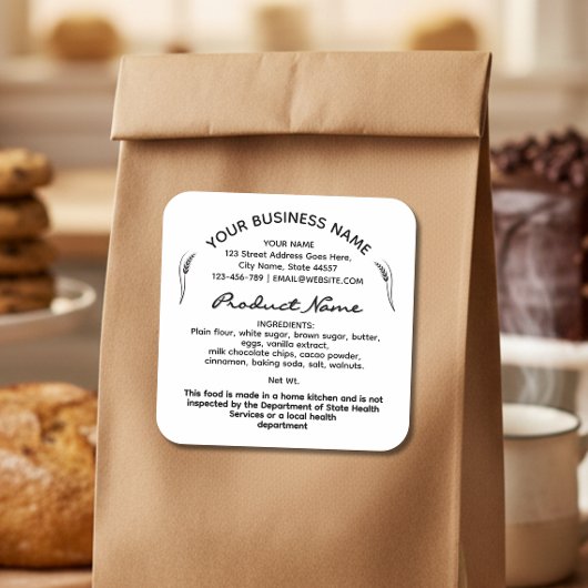 Baguette du étiquette alimentaire Cottage Law