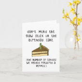 Baguette luisante amusante Carte d'anniversaire (Fleur jaune)