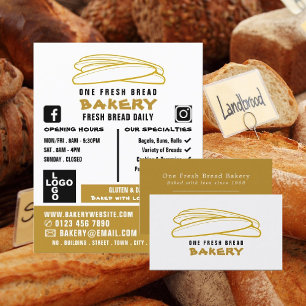 Baguettes, bakkerijen, Bakkerijproducten, Advert. Flyer