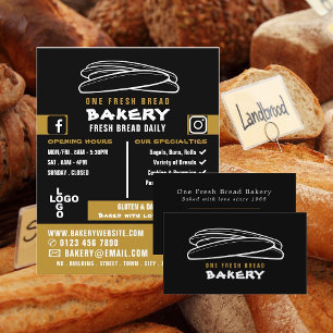 Baguettes, bakkerijen, bakkerijwinkel, vers visitekaartje