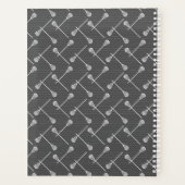 Baguettes blanches de crosse grise à motifs (Dos)