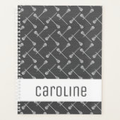 Baguettes blanches de crosse grise à motifs (Devant)