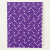 Baguettes blanches de crosse violet à motif (Dos)