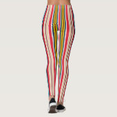 Baguettes de croix plaid multicolores Leggings Mot (Dos)