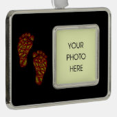 Bagy Footprint Verzilverd Kader Ornament (Rechts)