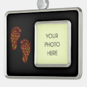 Bagy Footprint Verzilverd Kader Ornament (Links)