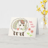 Bah bah bah carte pour notes (Fleur jaune)