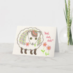 Bah bah bah notecard kaart