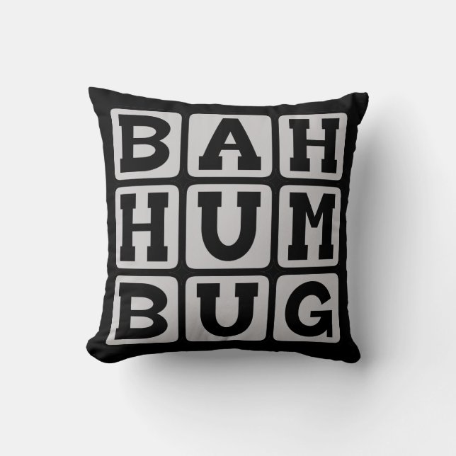 Bah Boeha, Anti-Kerst Sentiment Kussen (Voorkant)