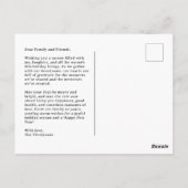 Bah Hum Bug Carte Postale Illustrée des Fêtes (Dos)