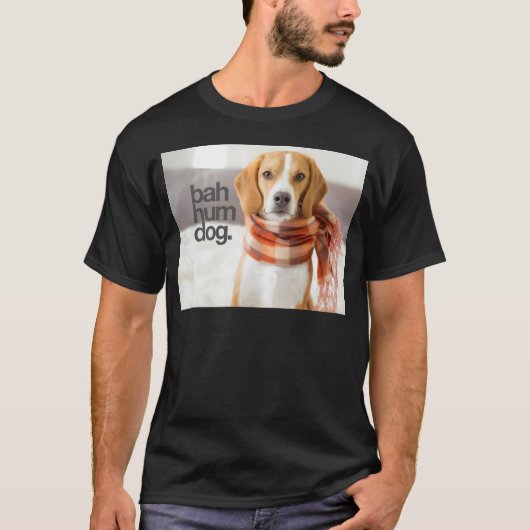 "Bah Hum Dog" Beagle T-shirt (Voorkant)