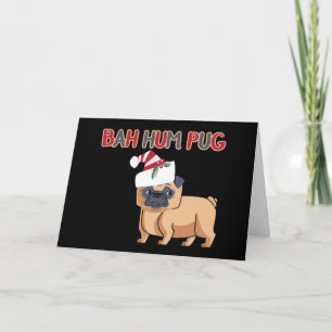 Bah Hum Pug Kersthond Humor Feestdagen Kaart