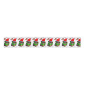 Bah Hum Pug Kerstmis Grosgrain Lint (Voorkant)