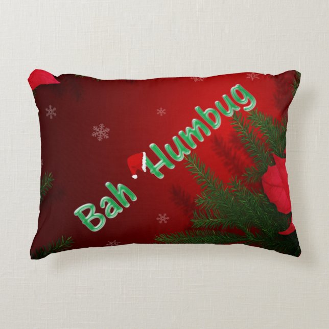 Bah Humbug Accent Kussen (Voorkant)