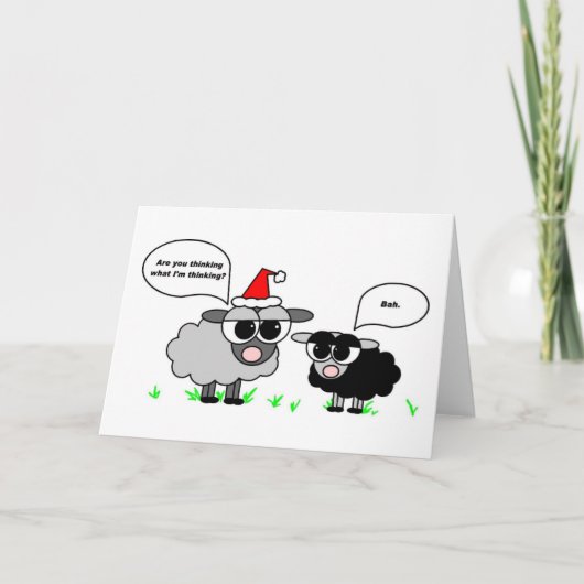 Bah Humbug - Carte de vacances pour les moutons no (Devant)