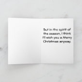 Bah Humbug! Feestdagen Kaart (Binnen)