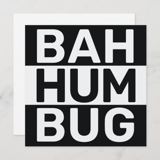 Bah humbug feestdagenkaart (Voorkant / Achterkant)