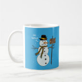 Bah Humbug Grumpy Kerstmis Snowman Introvert Koffiemok (Links)