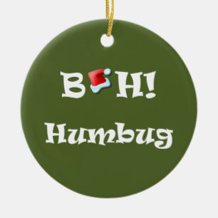 Bah! Humbug kerstdecoratie Keramisch Ornament