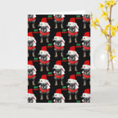 Bah Humbug Kersthond Patroon Kaart (Gele Bloem)