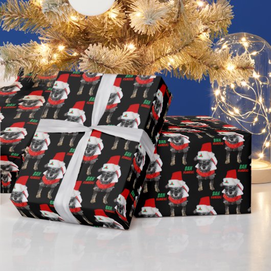 Bah Humbug kersthond Pattern Cadeaupapier (Feestdagen)
