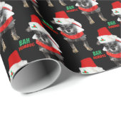 Bah Humbug kersthond Pattern Cadeaupapier (Rol Hoek)