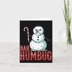 Bah Humbug Kerstman Hoed Boze Sneeuwman Sarcasme C Kaart