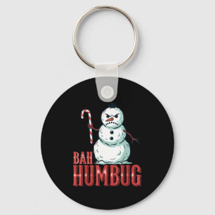 Bah Humbug Kerstman Hoed Boze Sneeuwman Sarcasme C Sleutelhanger