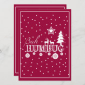 Bah Humbug Kerstmis Kaart (Voorkant / Achterkant)