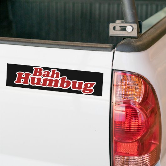 Bah Humbug Kerstmis Scrooge Bumpersticker (Op Truck)