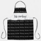 Bah humbug noir noël tablier homme (Recto)