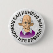 Bah Humbug Oud Man Ronde Button 5,7 Cm (Voorkant)