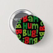 Bah Humbug Pattern Button (Voorkant /achterkant)