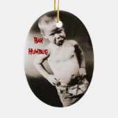 Bah Humbug Pouting Boy Funny Holiday Ornament (Achterkant)