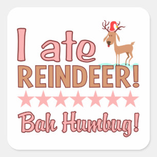 Bah Humbug rendieren stickers