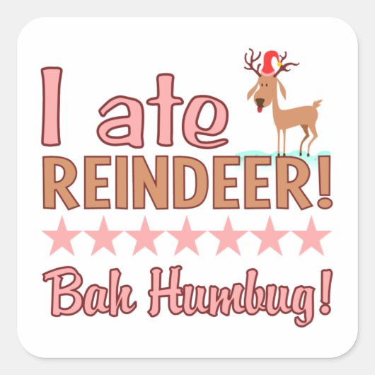 Bah Humbug rendieren stickers (Voorkant)
