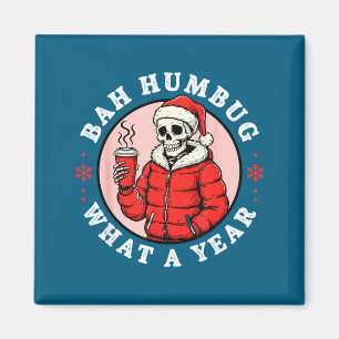 Bah Humbug Schedelhoed Santa's Candy Kerst Pyjama Magneet