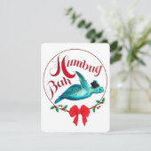 Bah Humbug Scrooge Kerst Schildpad Feestdagenkaart (Staand voorkant)