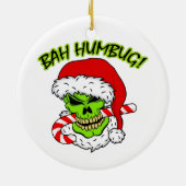 Bah Humbug Skull Keramisch Ornament (Achterkant)