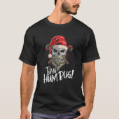 Bah Humbug Skull Pet Santa's favoriete Snoep Chris T-shirt (Voorkant)