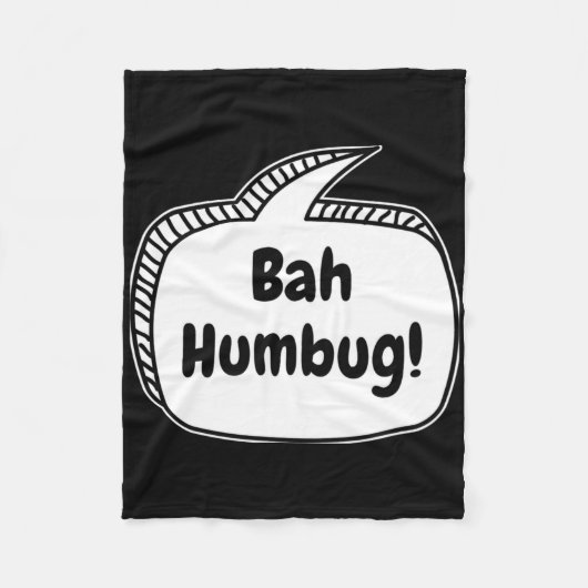 Bah Humbug Speech Bubble T Shirt  Fleece Deken (Voorkant)