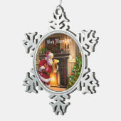 Bah Humbug Tin Sneeuwvlok Ornament (Rechts)