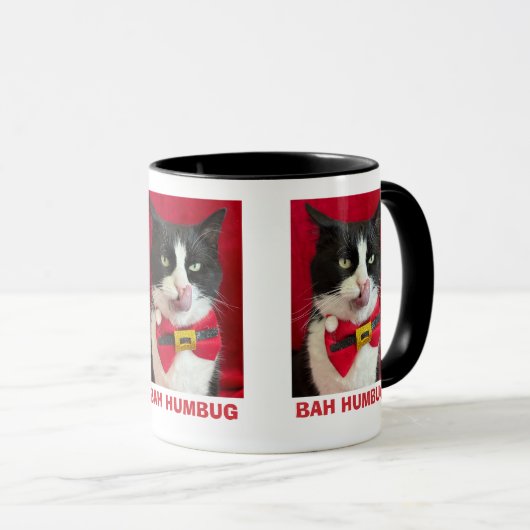 Bah Humbug Tuxedo Cat Christmas Mok (Voorkant rechts)