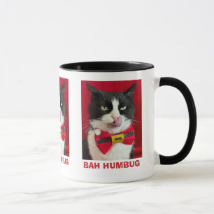 Bah Humbug Tuxedo Chat Christmas Mug