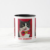 Bah Humbug Tuxedo Chat Christmas Mug (Centre)