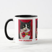 Bah Humbug Tuxedo Chat Christmas Mug (Gauche)