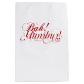 Bah! Humbug! typografie Medium Cadeauzakje (Voorkant)