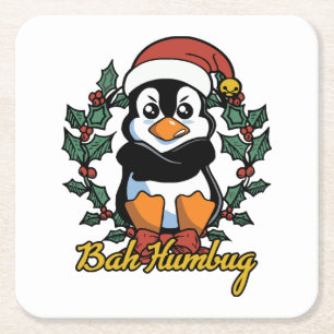 Bah Humbug Vierkante Kartonnen Onderzetter